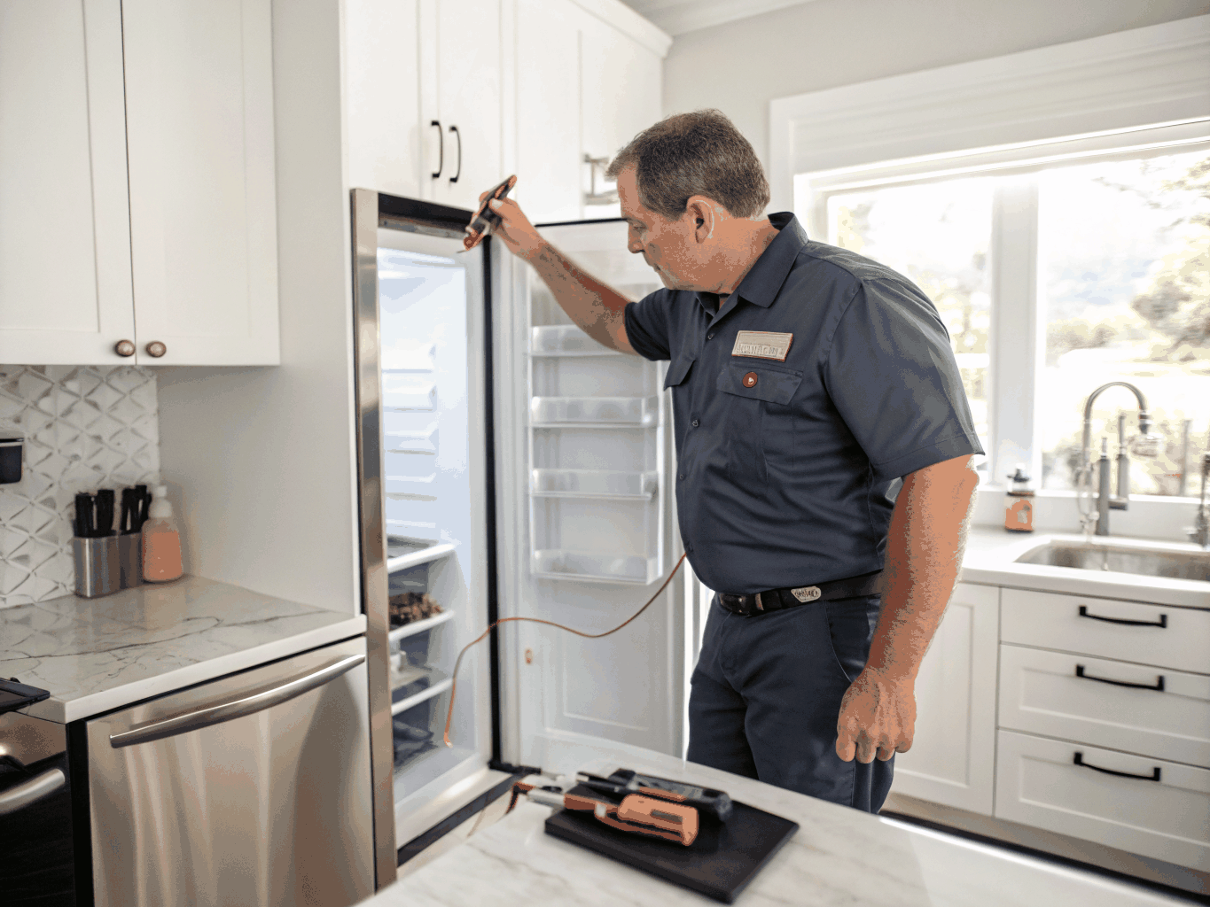 Professional appliance repair technician servicing home equipment in Marietta GA